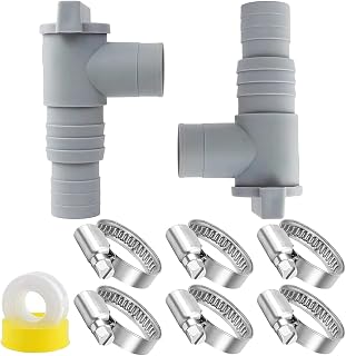 2 válvulas de paso para piscina de 32 mm: grifo de paso para piscinas con conexión de manguera de 32 mm, adaptador de manguera de piscina de 32 mm, accesorios de mantenimiento para piscina