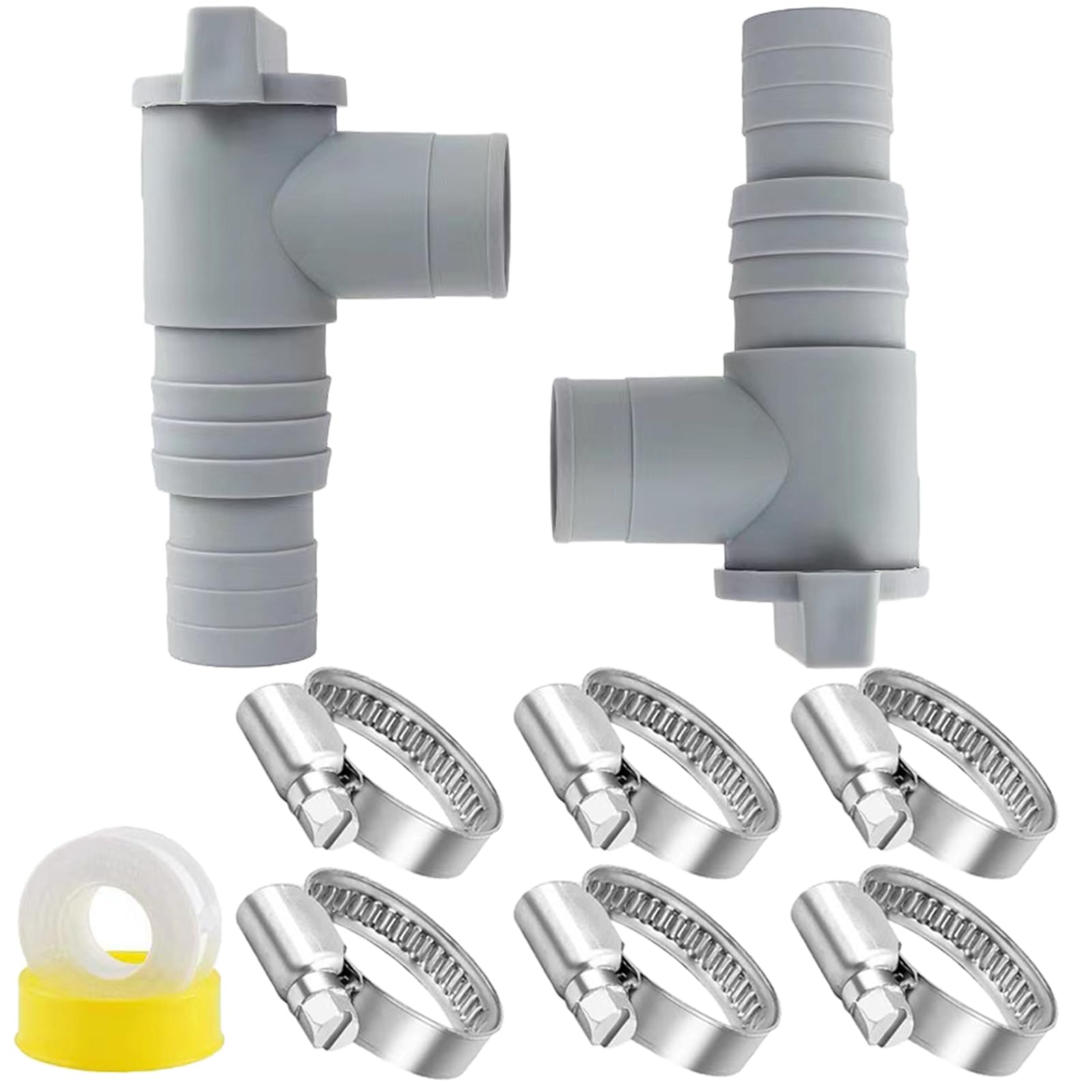 Adattatore per tubo per piscina - 2PCS Rubinetto di intercettazione per