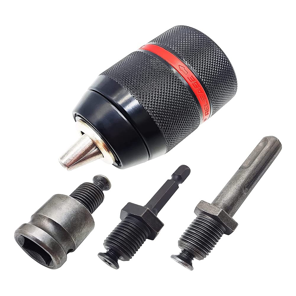 Littimoon Keyless 1/2-20UNF Mount 2-13Mm Self-Tighten Drill
