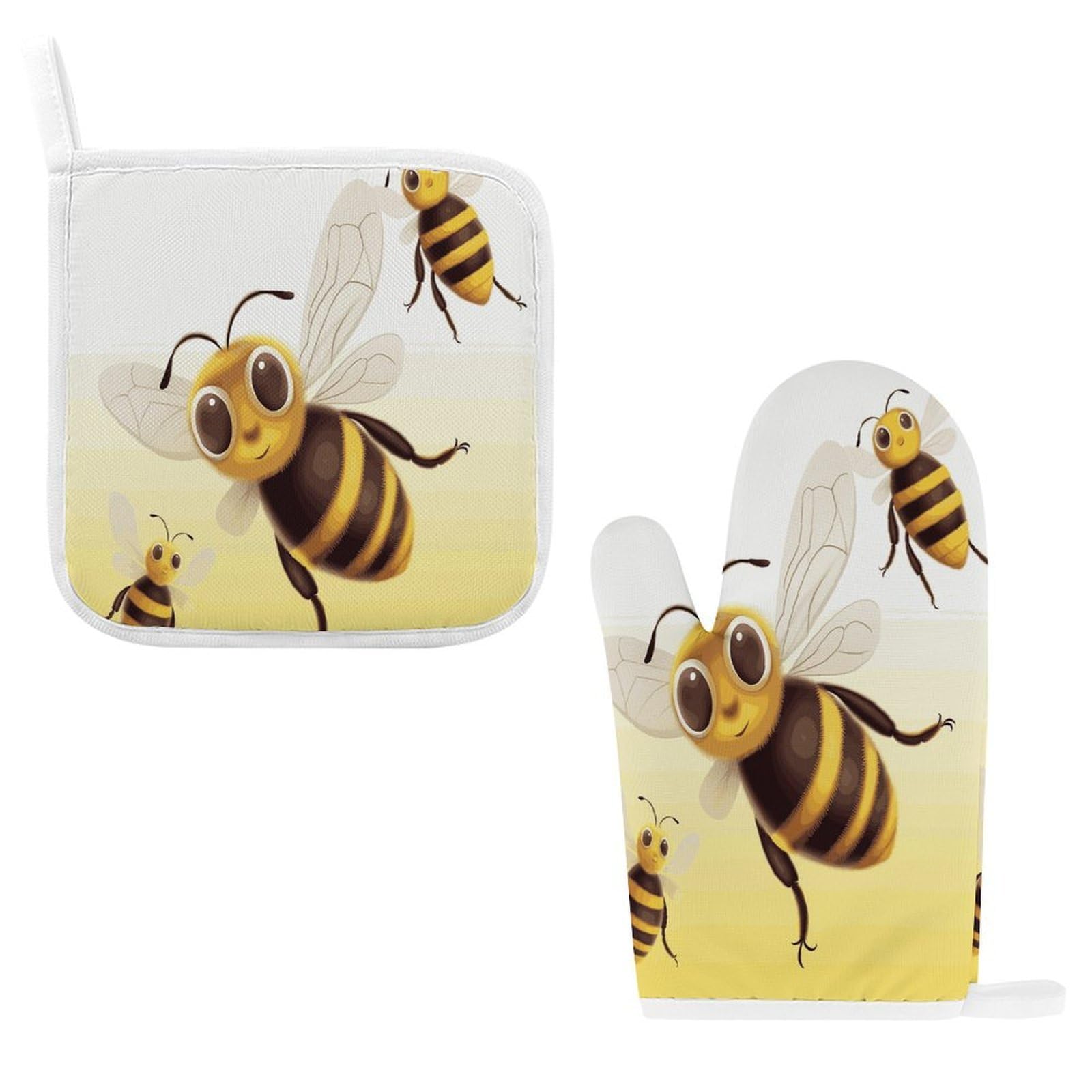 Btcowzrv Style Honey Bee1 Oven Mitts And Pot Holders 2Pcs Set