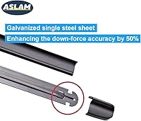Vista 3 de ASLAM Limpiaparabrisas para todas las estaciones, tipo M, 26 + 18 pulgadas, adaptadores multifuncionales y repuestos reemplazables, doble vida útil