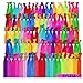 Syleia 100 Hair Ties - Candy Shop Colors - Plus One Bonus Hair Tie - Elastic Ponytail Holders No Crease Hand Knotted Fold Over Assorted 100 Pack …