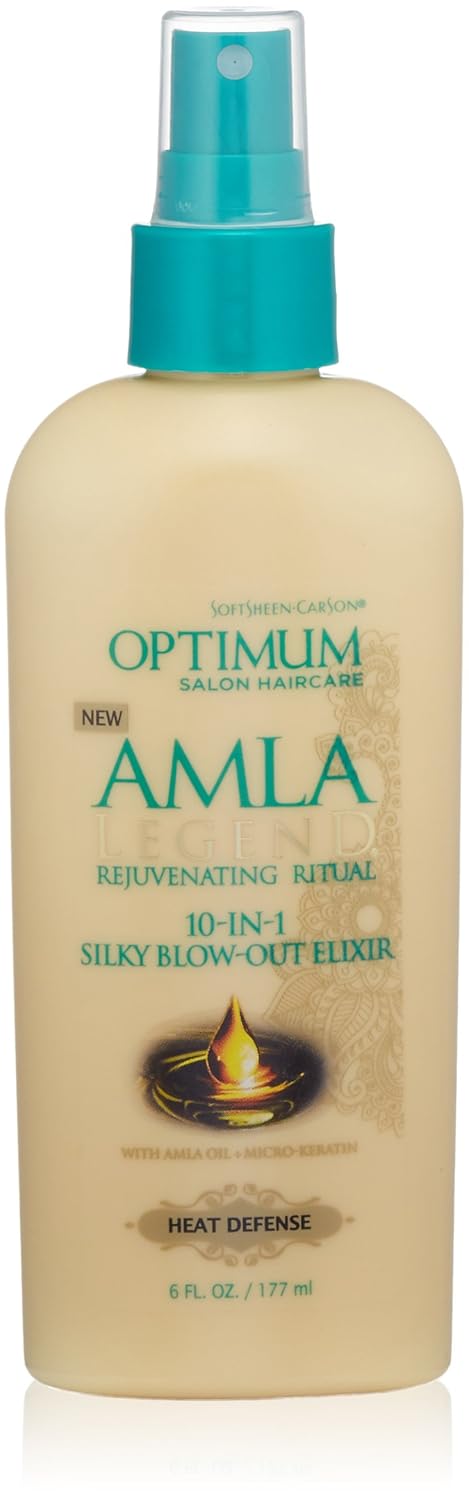 SoftSheen-Carson Optimum Salon Haircare Amla Legend 10-in-1 Silky Blow-Out Elixir, 6 oz