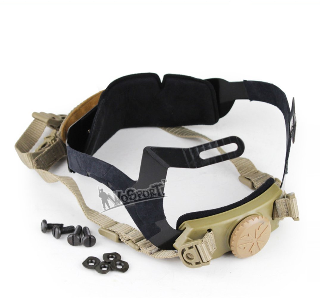 Advanced Fast Helmet Replacement Accessory-Tactical Chin Strap Head Locking Buckle Adjust Suspension Retention System