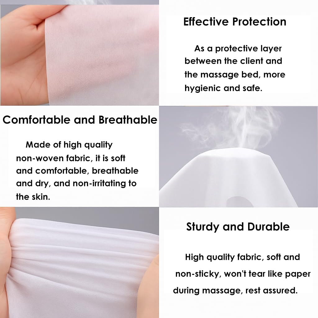 Juego de 100 sábanas desechables no tejidas para masaje de spa, 180 x 80 cm, tela suave no tejida, funda protectora para spa, club, salón de belleza, hoteles