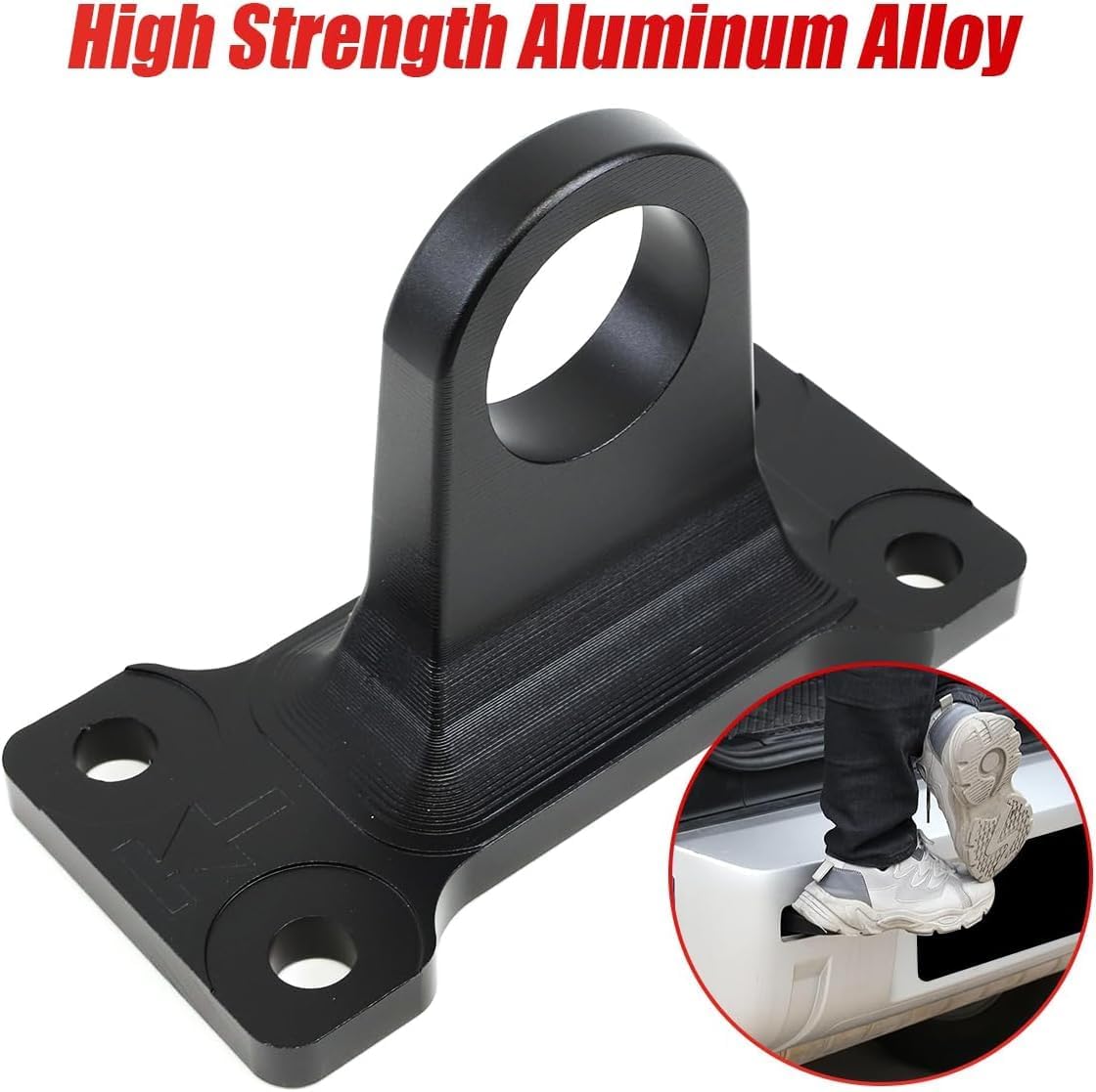 2PCS Rear Bumper Trailer Hitch Tow Hook Compatible with 2020-2025 Land Rover Defender 90 110 130 Heavy Duty Aluminum Alloy Towing Accessories (Black)