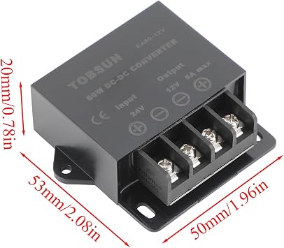 DC 24V to 12V 5A Power Converter 60W Step Down Voltage Reducer Buck Regulator Supplies Transformer Module