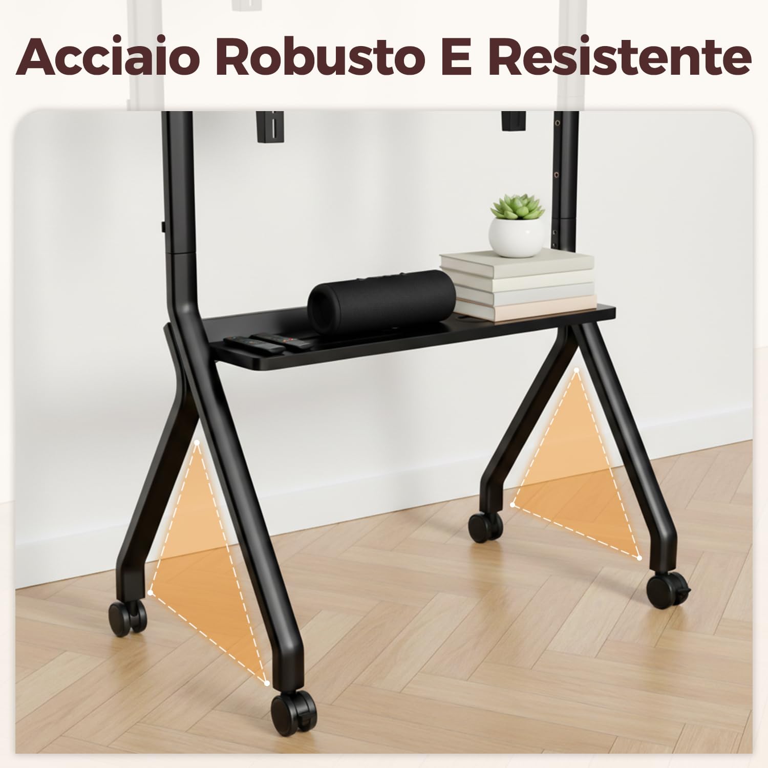 JAV Smart Board Stand con Ruote per Lavagna Interattiva 47-65 Pollici Supporto Mobile, Ideale per Uffici e Aule Moderni