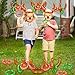 Hapdoop 2-4 Players Inflatable Reindeer Antler Ring Toss Game for Christmas Party - Game Rules Included (2 Antlers 10 Rings)