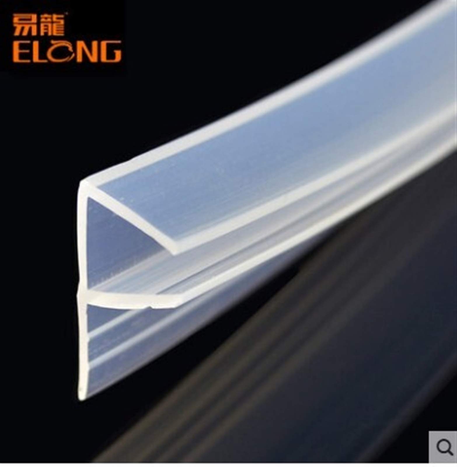 Bclla Zkenshan-Weather Stripping Seal 5M F Shape Silicone Rubber Glass Door Seals, Silicone Rubber Shower Room Door Window Glass Seal Strip, Glass Door Seal Strip Stop Shower Leaks (Thickness : 8mm)
