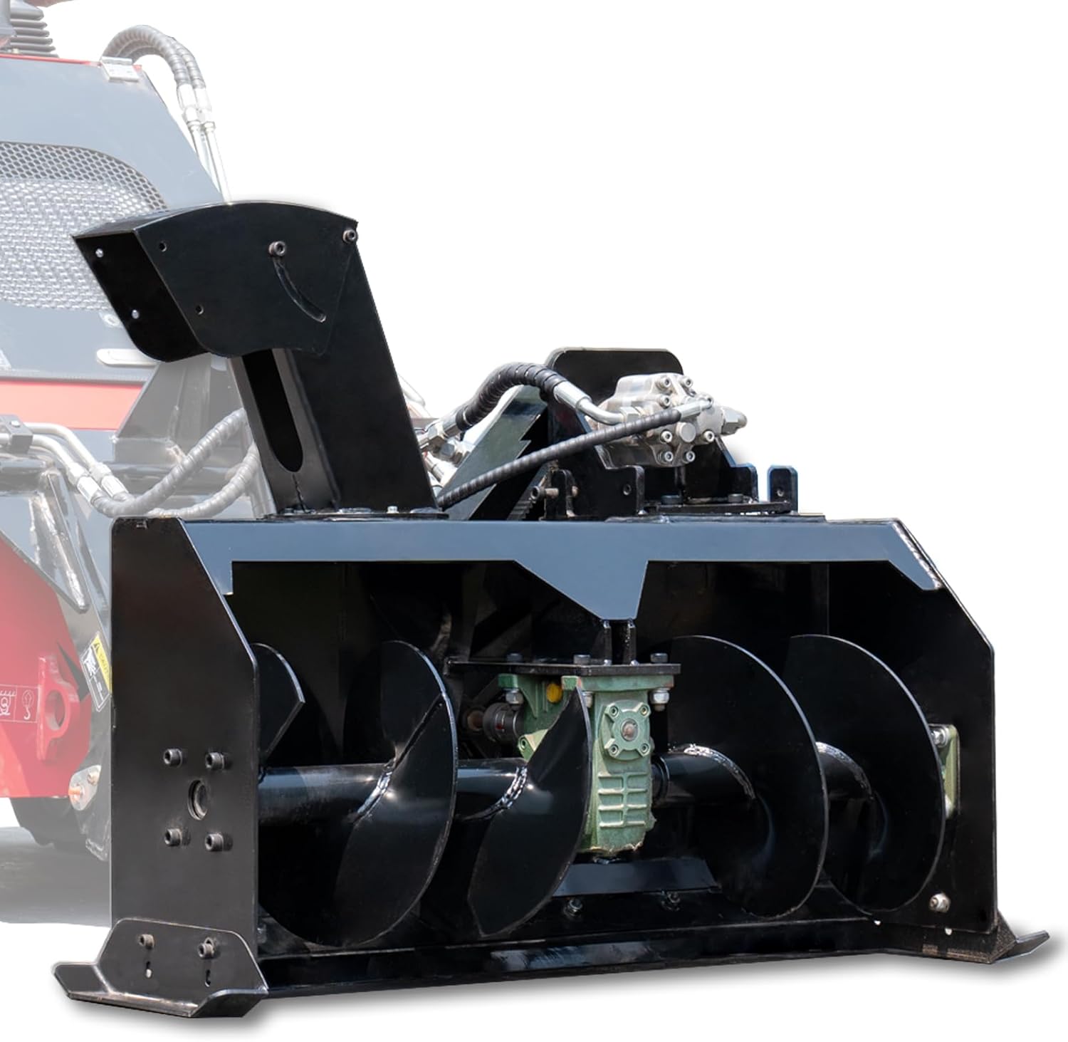 Skid Steer Snow Blower, Hydraulic Drive 38" Working Width Loader Attachment, Universal Quick Attach for Efficient Snow Removal
