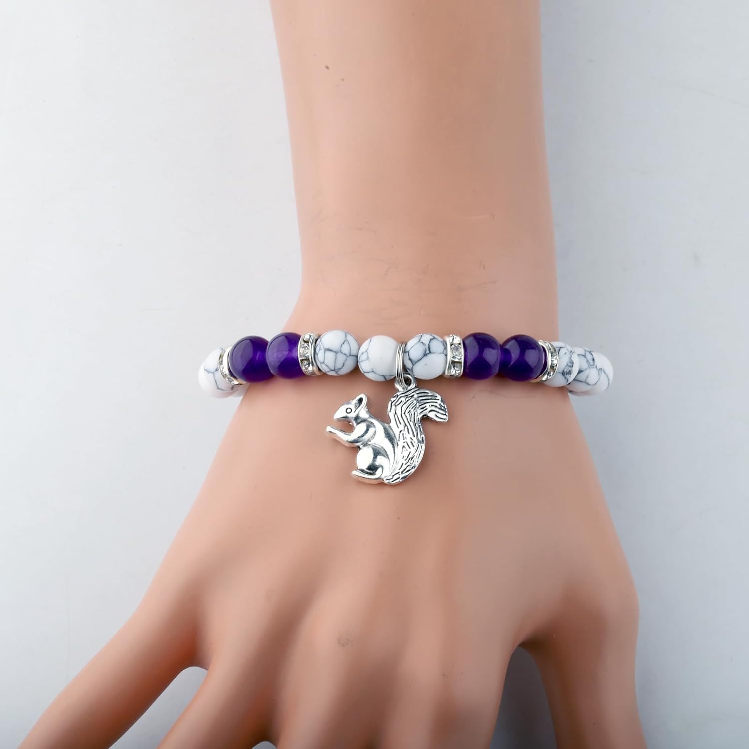 BLEOUK Squirrel Bracelet Squirrel Lover Jewelry Good Luck Squirrel Charm Bracelet Squirrel Friendship Bracelet - Image 3