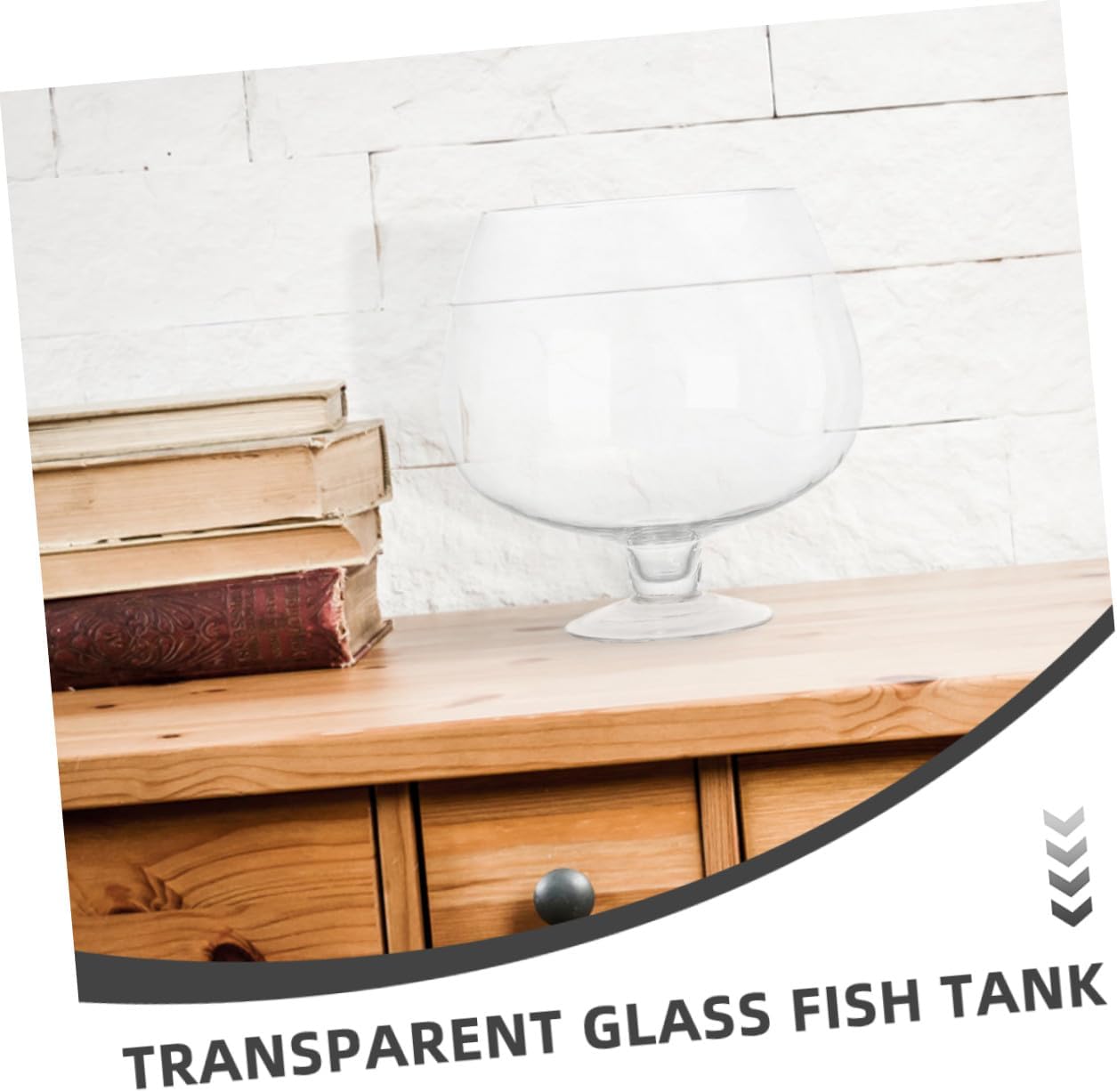 Glass Fish Bowl Aquarium Tank 7000ml Glass Fish Tank Hydroponic Plant Holder Office Decoration