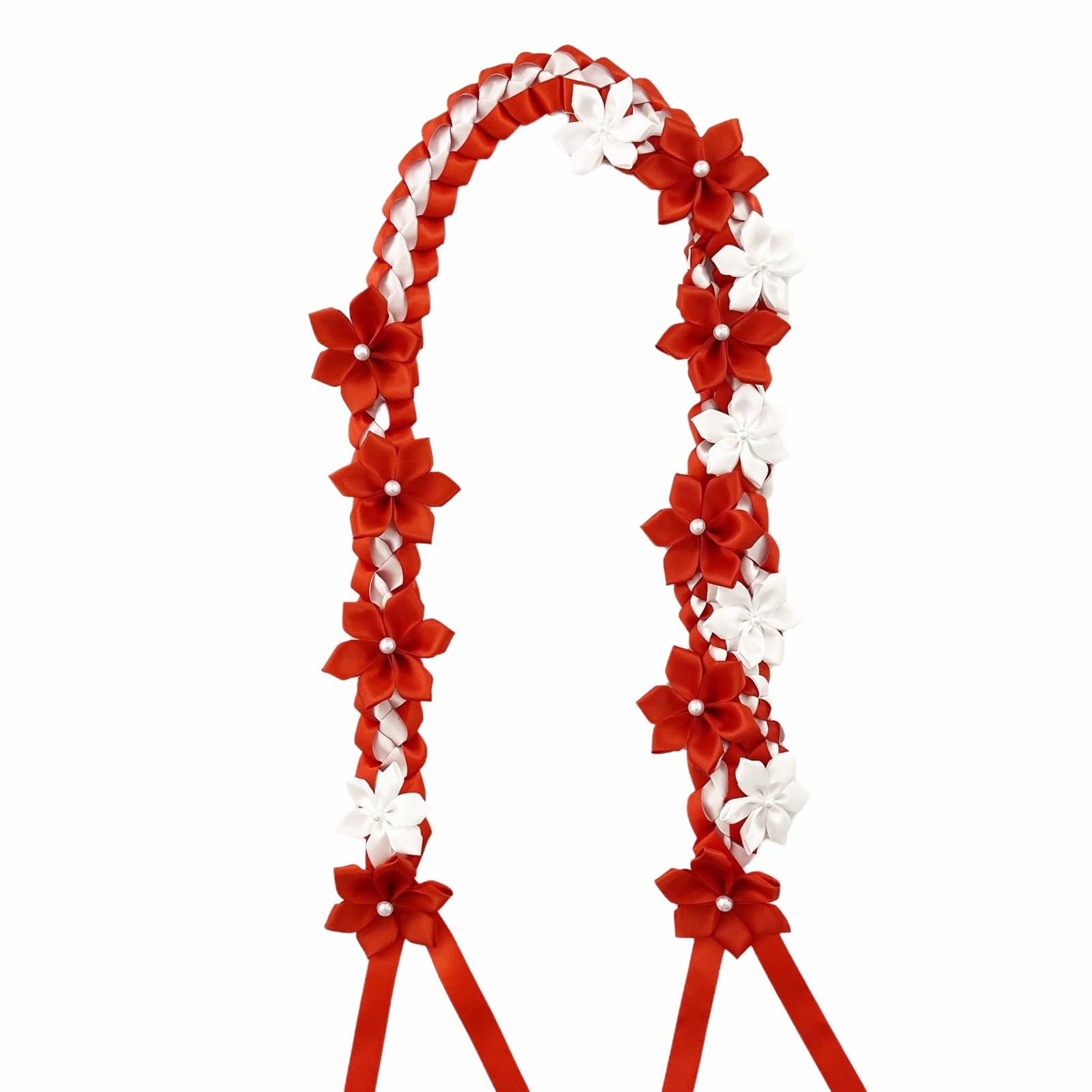 Classe de 2025 : cordon d'honneur tressé rouge et blanc fait main