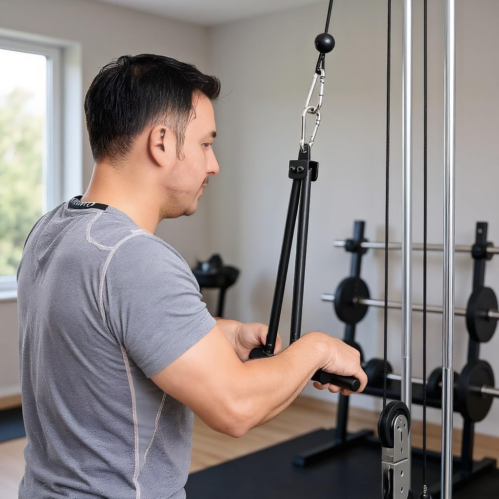 Corda Tricipiti con Attacco A Cavo Maniglia Attrezzo Allenamento Pulldown