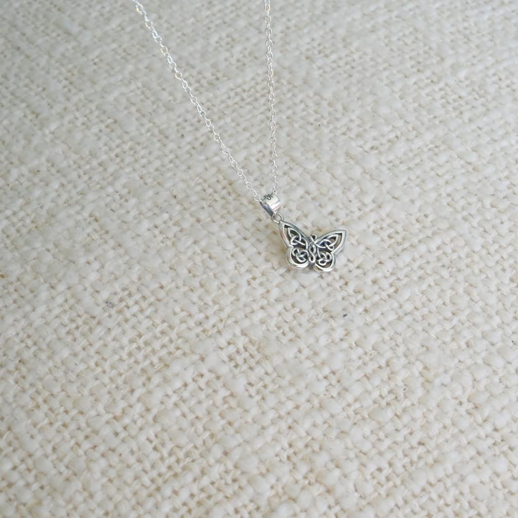 925 Sterling Silver Irish Celtic Pendant Necklaces,Celtic Knot Necklace, butterfly necklace, family tree necklace - Image 4