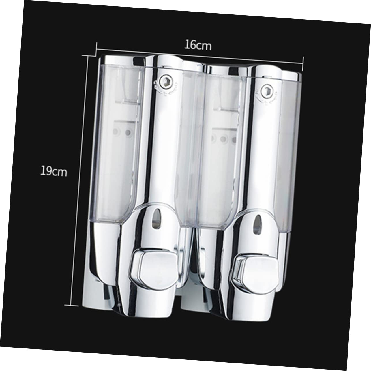 ABOOFAN 1pc Wall Mounted Double Head Liquid Soap Dispenser Refillable Shampoo Bottle for Easy Use Bathroom Shower Practical Plastic Container for Shampoo Conditioner and Lotion