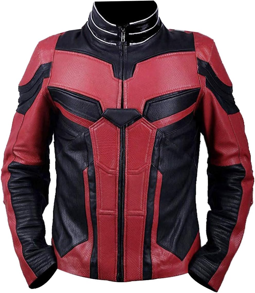 VearFit AnttMan Faux leather Paul Rudd Scott Lang Red and black movie design super hero Jacket