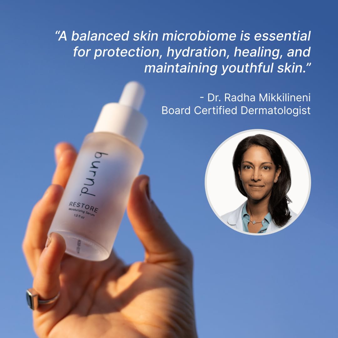 burnd. Microbiome Restoring Face Serum, Barrier Repair Moisturizer