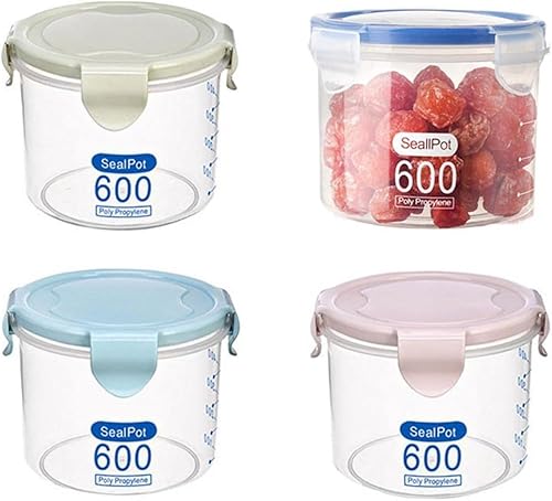 保存容器 食品保存容器 キャニスター プラスチック 密閉 600ml 真空食品保存瓶 湿気を防ぐ 臭いを防ぐ よく気密性 漏れ防止 健康便利 乾燥 新鮮 四角開閉 大容量 キッチン収納 軽くて丈夫 弁当箱代わり可 食器洗い機可 冷凍可 シールリング付き ス