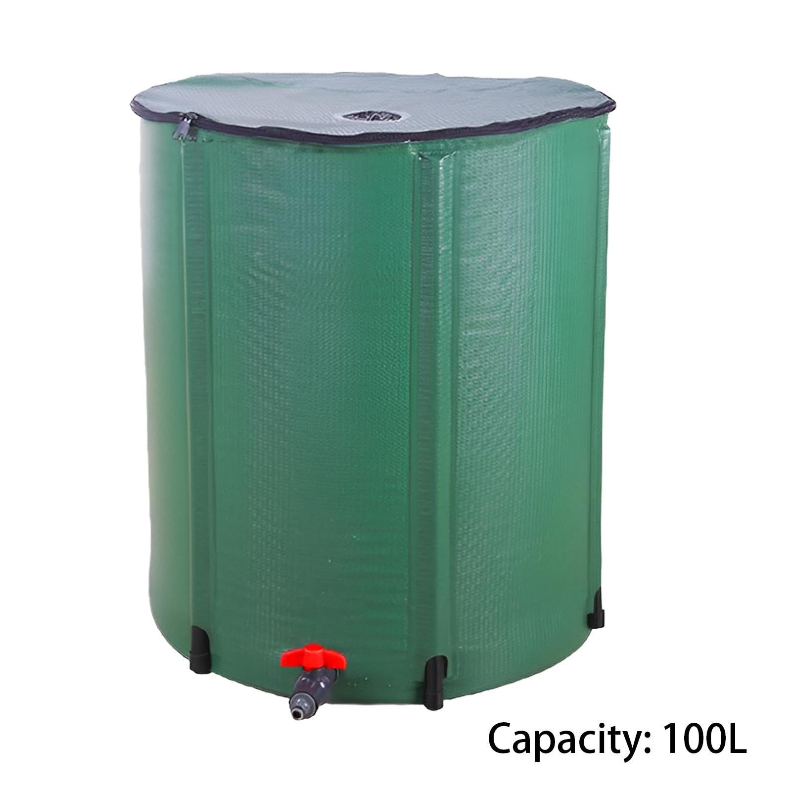 Tambor de agua de Lluvia, kit de tanque de Lluvia de 225L, Barril de | Lluvia resistente a los UV, colector de agua de Lluvia diseñado con Cremallera, tanque de agua Fácilmente instalable barriles