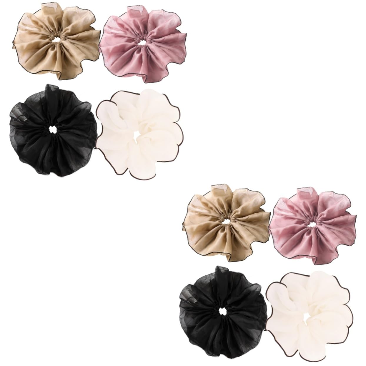 Didiseaon 2 Juegos de Coleteros Elásticos para Mujer Cintas para El Pelo para Niña Coleteros Elásticos de Moda para Sujetar de Caballo 4 Unidades