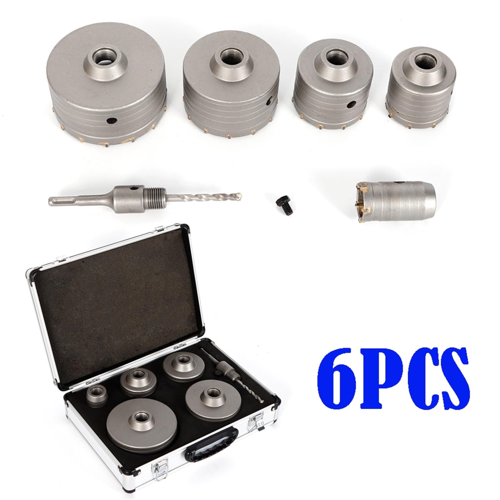 Zestaw wierteł do betonu Ø 40°68°80°100°120 mm z adapterem SDS-Plus