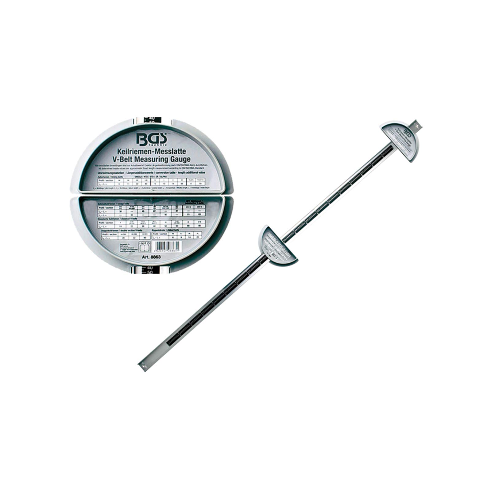 MISURATORE MANUALE MISURA CINGHIE CALIBRO ATTREZZO MISURAZIONE CINGHIA [ferramenta.pro]