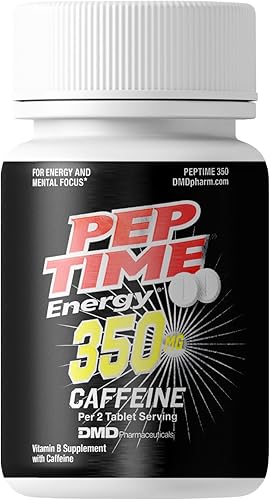 PEPTIME Energy 350 mg  Más fuerte  Píldoras de cafeína  250 unidades  para fatiga  Suplemento de enfoque mental  Rendimiento físico  Sin choque  Sin disponible en Yaxa Colombia