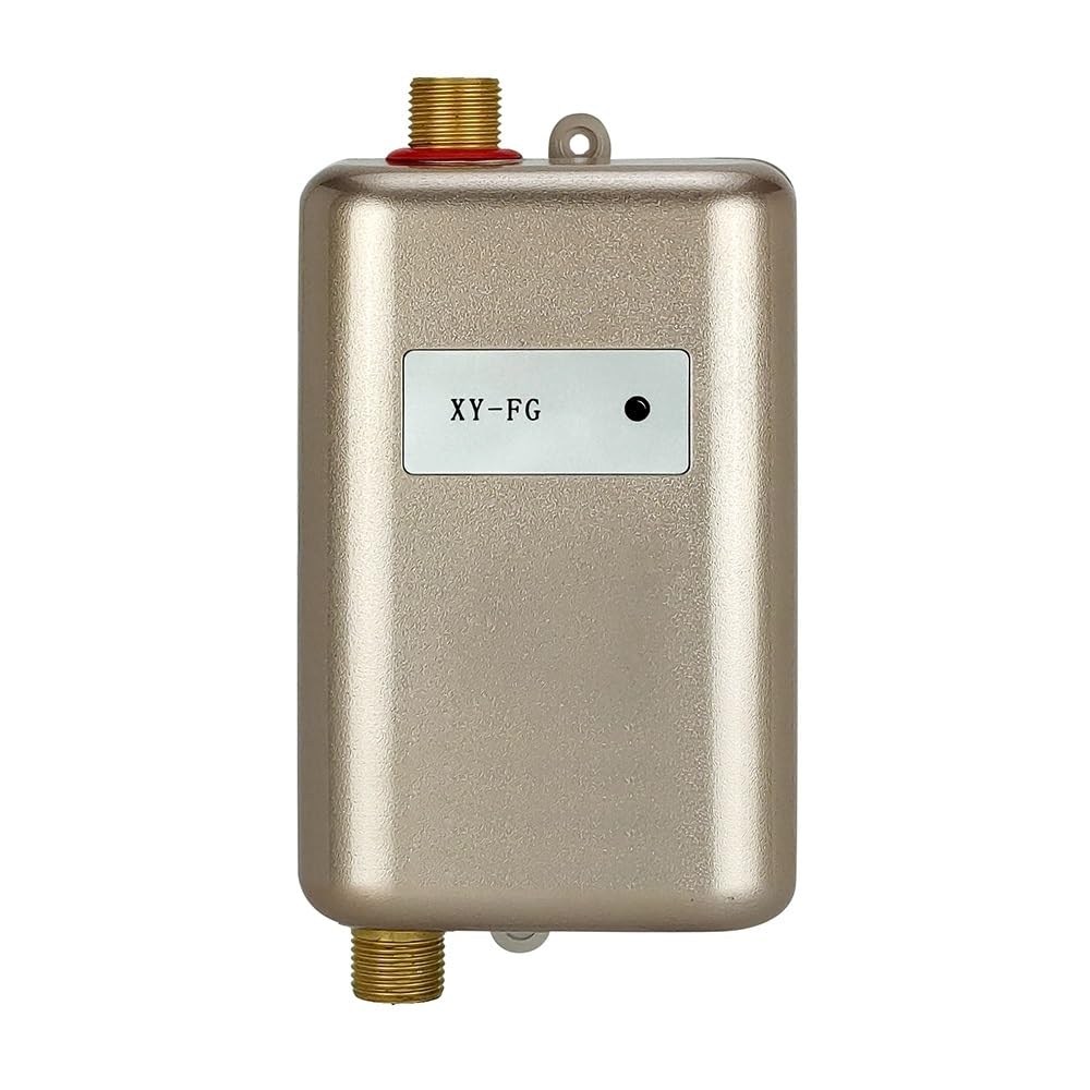 Termo de Agua Electrico, Calentador De Agua Instantáneo Eléctrico, Sin Tanque, Lavabo Debajo Del Fregadero, For Lavado Cocina Y Baño(Package 2-Gold)