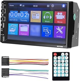 Double Din Car Stereo 7 polegadas LCD touchscreen Monitor BT MP5 Player FM Car Radio Receiver Support TF / USB / AUX-IN Link do telefone móvel Chamada viva-voz Controle reverso do volante da imagem Estéreo para carro,Estéreo para carro Single Din,Estéreo para carro de 7 polegadas,Player de MP5 estéreo para carro,Player MP5 para carro Black