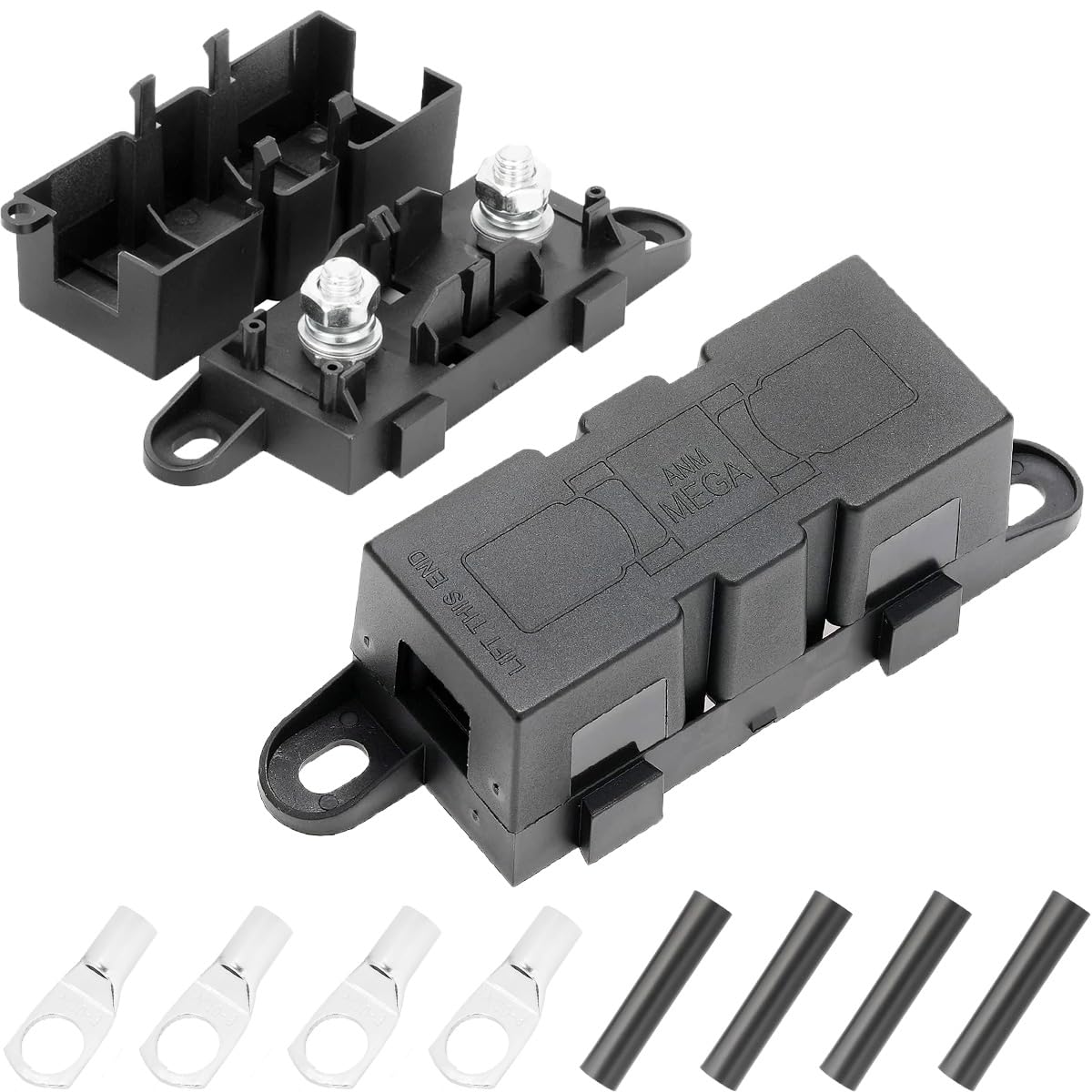 Fusibles 100 A MEGA/AMG, 6 Fusibles 100 A MEGA/AMG à Courant élevé Boulonnés Pour Voitures, Camions, Véhicules De Construction, Bus, Caravanes, Marins (100 A/32 V - 10