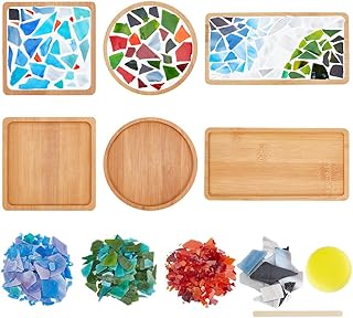 WEBEEDY 3 Ensemble de Dessous de Verre en Mosa&iuml;que &agrave; Faire Soi-M&ecirc;me Plaque D