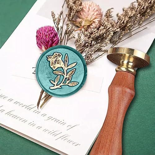 Miniatura 3 de Sello de cera con cabeza de latón extraíble y mango de palisandro, sello retro vintage de madera de gato para invitaciones de sobres de boda (gato