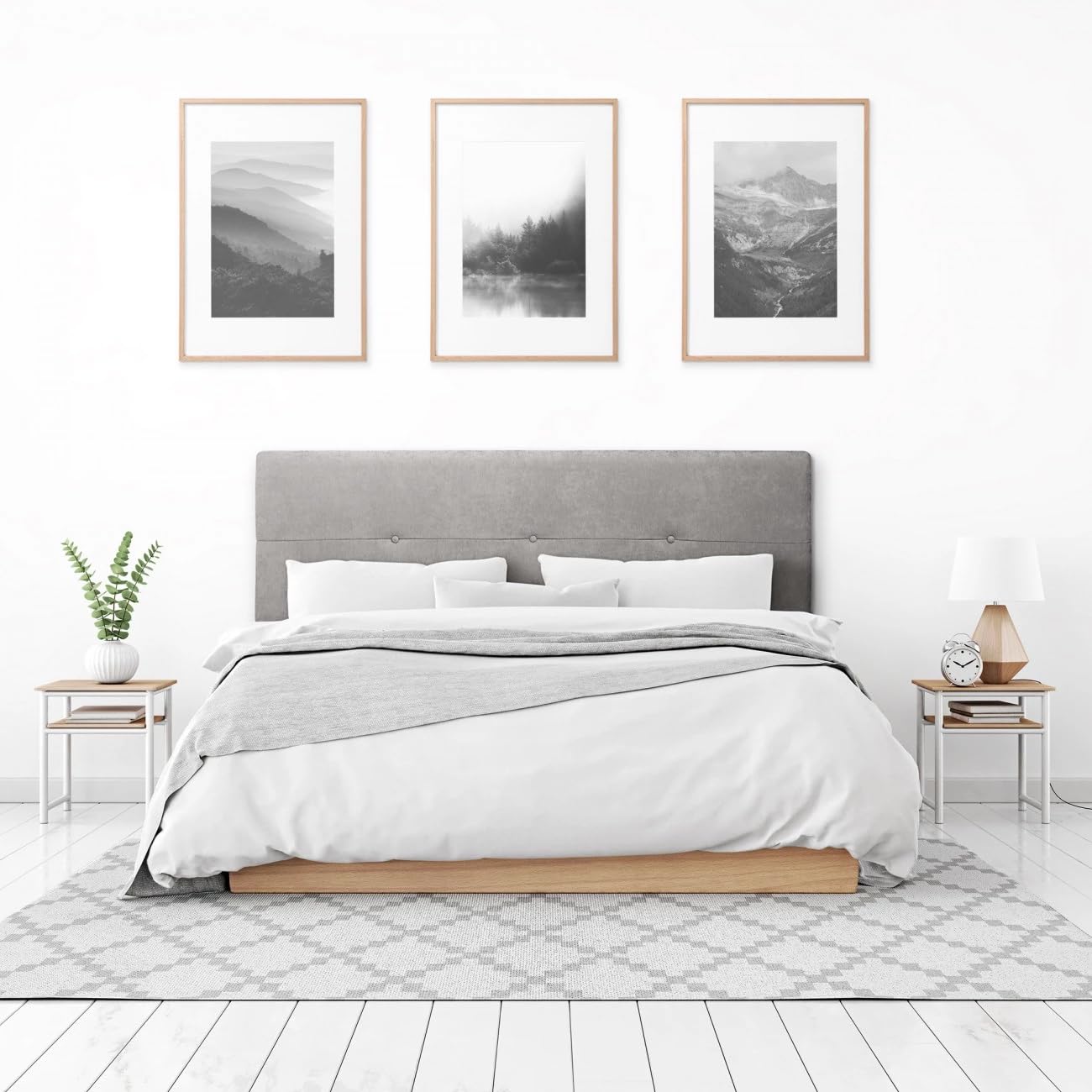 SUENOSZZZ - Cabecero de Madera Jazmin, tapizado Acolchado, en Tela Rio17 Color Turquesa Cabeceros Madera para Dormitorio | Cama Matrimonio | Cama Juvenil | Camas de 135 cm, 140 cm, 150 cm, 160 cm