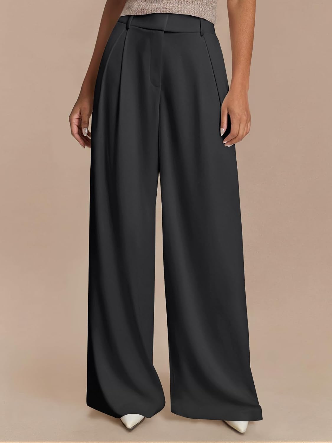 NIMIN High Waisted Dressy Pants for Women Straight Leg Business Casual Work Trousers Office Slacks with Pockets - Image 2