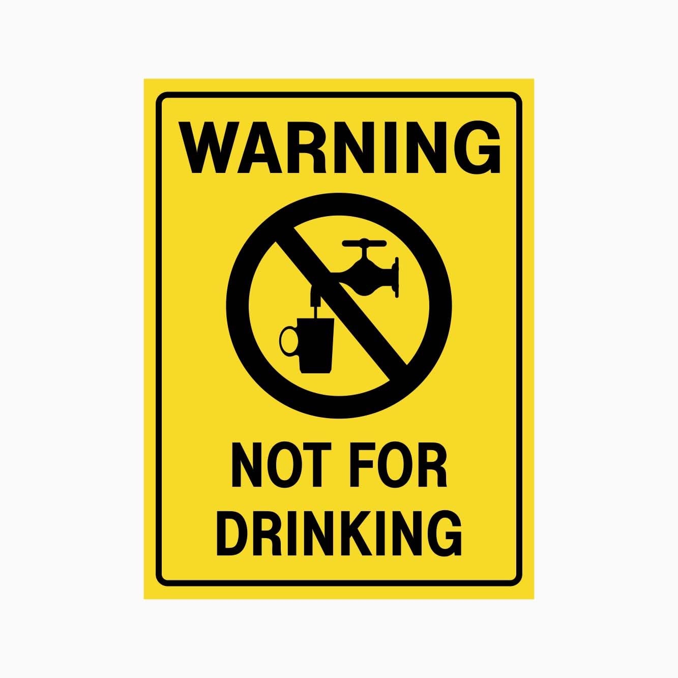 WARNING NOT FOR DRINKING Sign, 12x8 Metal Tin Sign, This liquid is undrinkable.