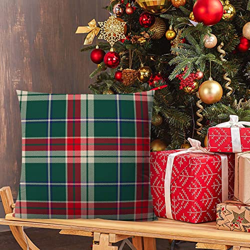Yiyea Pillow Covers 20X20 Set Of 2, Scottish Tartan Plaid Pillow Covers For Farmhouse Square, Plaid Cushion Cover For Couch Sofa Bed Living Room Couch Chair (20" X 20") #TOP6
