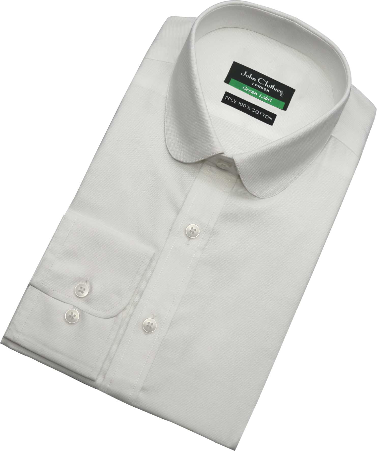 John ClothierMen's Wedding White Dobby Shirt Long Sleeves Penny Collar Peaky Blinders Summer Wear 900-90