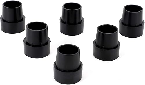 Mini puntas de repuesto para patas de trampolín, 6 piezas, color negro, solo caben en patas de mini trampolín de 1 pulgada de diámetro