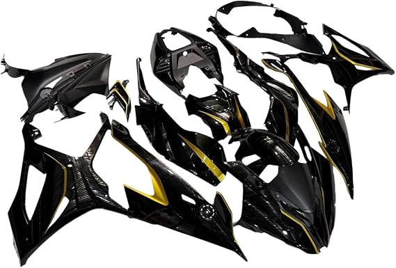 Yellow Black Fairings Bodywork for BMW S1000RR 2019-2022 Injection Body Kit | ABS Plastic Fairing Kit, Injection Molded Body Frame, Complete Mount Hardware, Pre-Drilled Holes, 3-7 Layers of UV Clear Coat