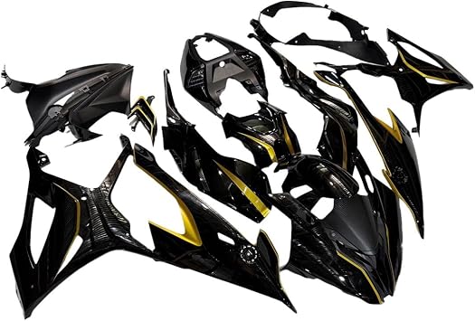 Yellow Black Fairings Bodywork for BMW S1000RR 2019-2022 Injection Body Kit | ABS Plastic Fairing Kit, Injection Molded Body Frame, Complete Mount Hardware, Pre-Drilled Holes, 3-7 Layers of UV Clear Coat