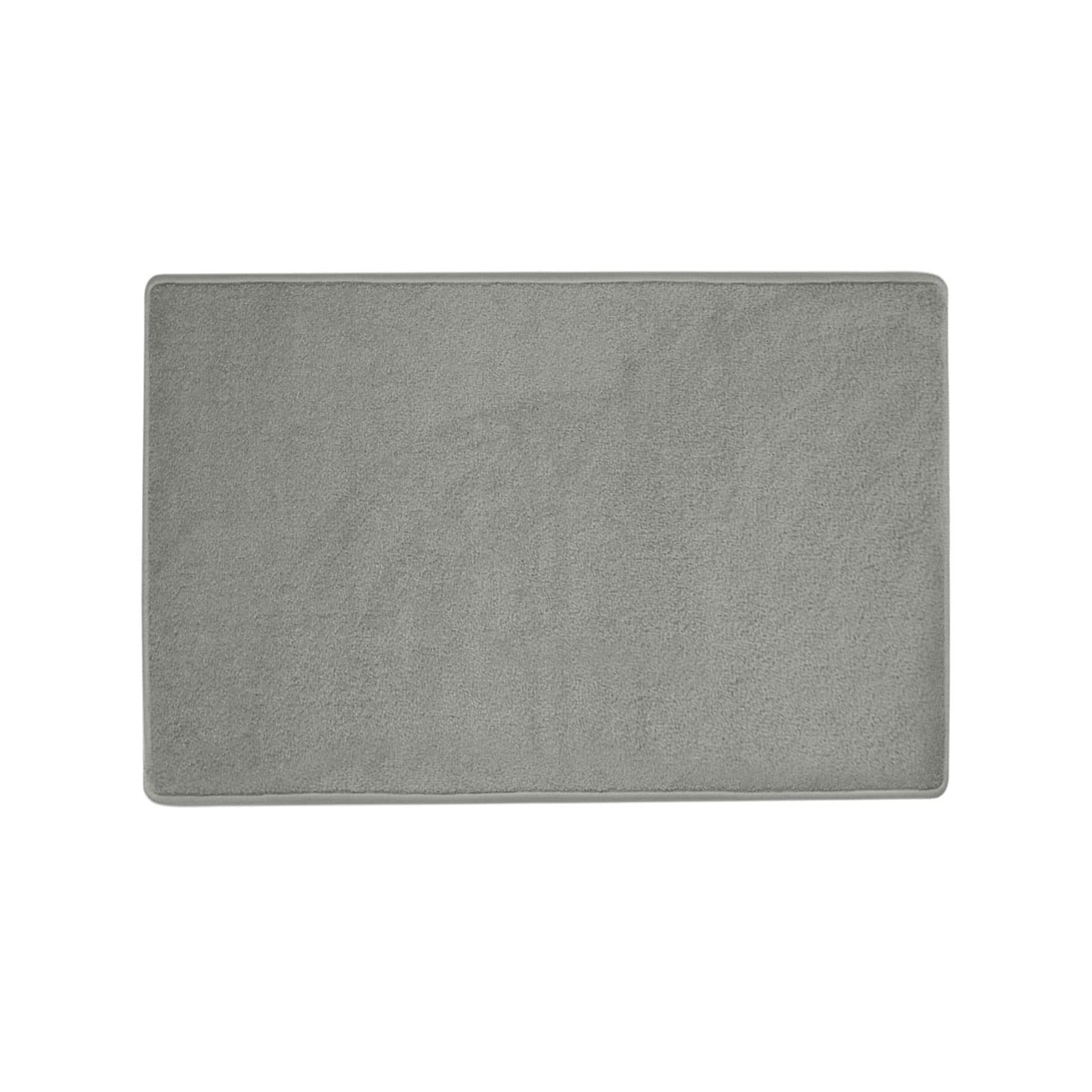 FLODI. Bathroom Rug, Carousel (120 x 500 cm, Silver) Non-Slip Microfibre Bath Mat, Absorbent Bathroom Floor Mat Carpet, Easy to Clean Bathroom Runner