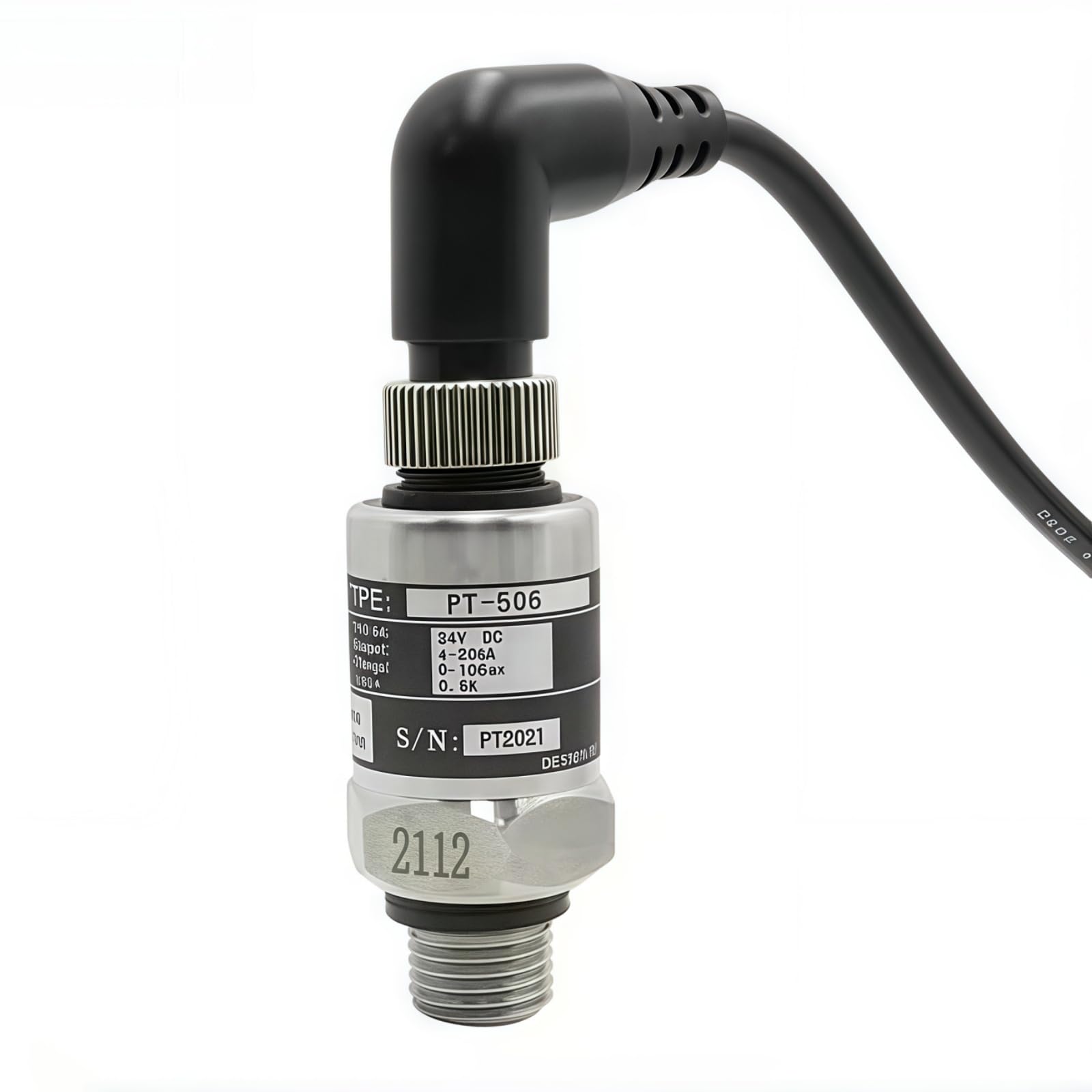 Trasmettitore di pressione in acciaio inossidabile 0-10Bar Sensore di pressione 1 Mpa Trasmettitore di pressione ad alta precisione Sensore di pressione dell'acqua Sensore piegature 24V DC 4-20ma