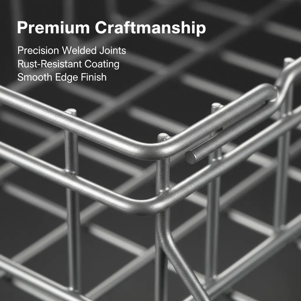 DD82-01384A Lower Dishrack Assembly for Samsung Dishwashers – Compatible with OEM DD81-02295A, Replacement for DW80 Series, 22.5” x 20.5”