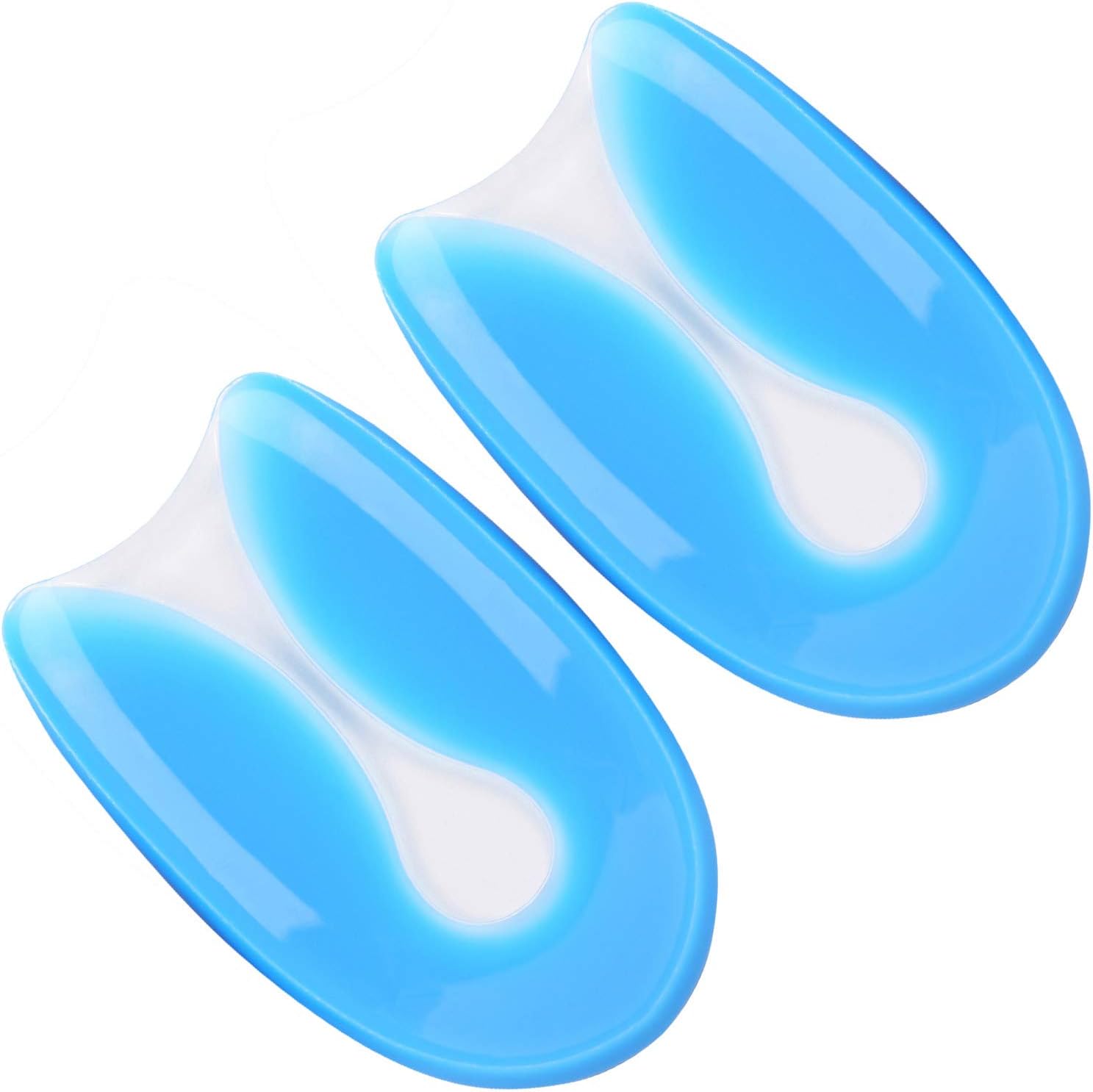 Silicone Gel Heel Cups, Heel Pads for Plantar Fasciitis,Heel Spurs & Heel Pain Foot Care (L)