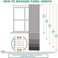 Vista 6 de Hilton - Cortinas opacas con ojales superiores, paneles de cortina para ventana con aislamiento térmico, par/juego de 2 paneles, 54 pulgadas