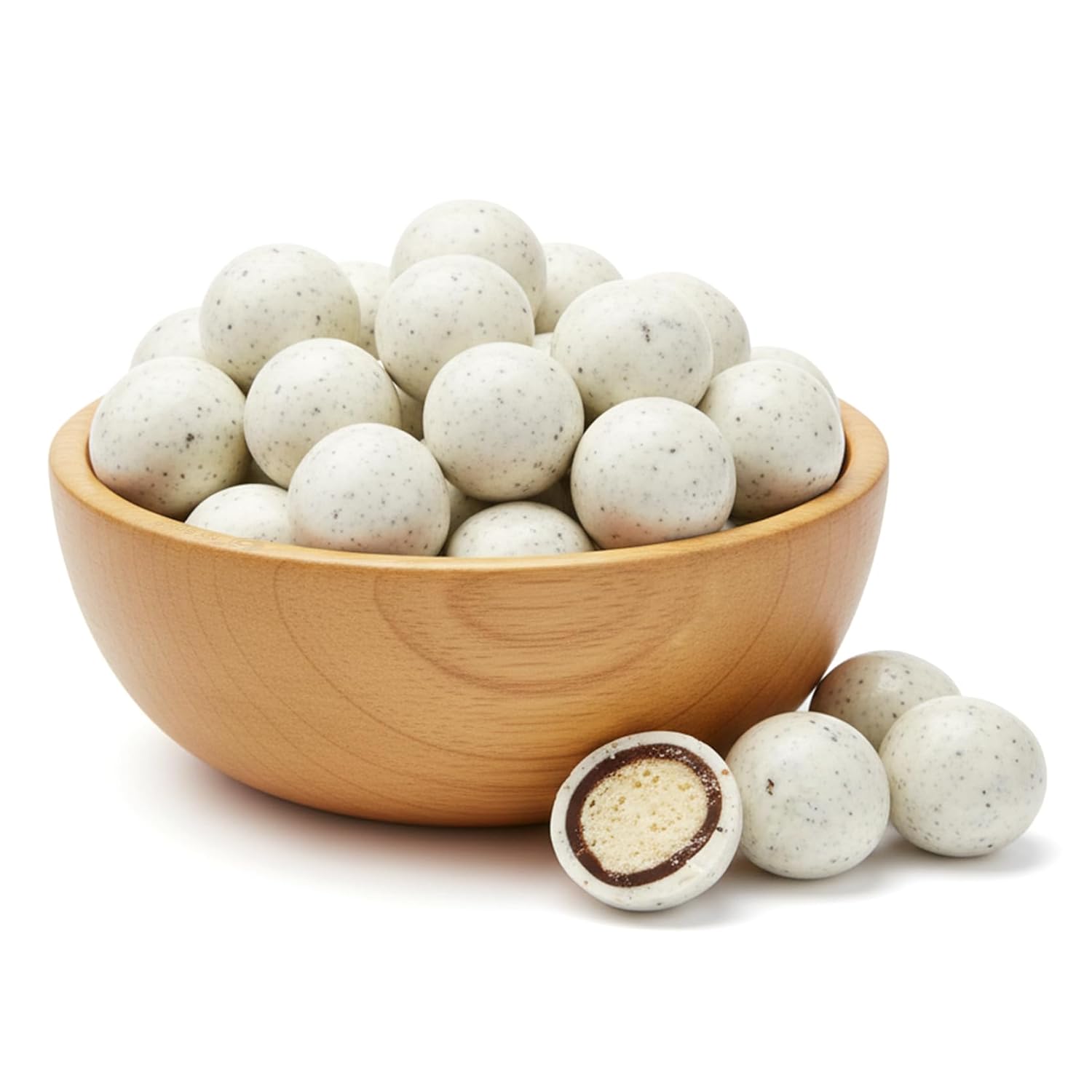 NY Spice Shop Cookies & Cream Chocolate Malt Balls - 1 Pound Festive Malted Milk Candy for Holiday Parties - Dark Chocolate Malt Balls Seasonal Snacks for Gift Basket & Celebration