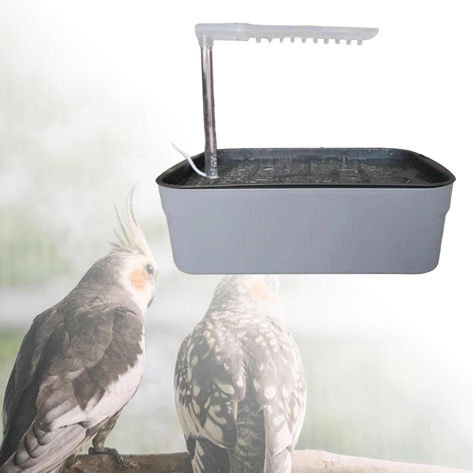 Toilette Automatica per Pappagalli con Cavo USB, Gabbia E Accessori in Materiale PP, Funzione Igienica, Adatta agli Uccelli E All'ambiente, Grigio