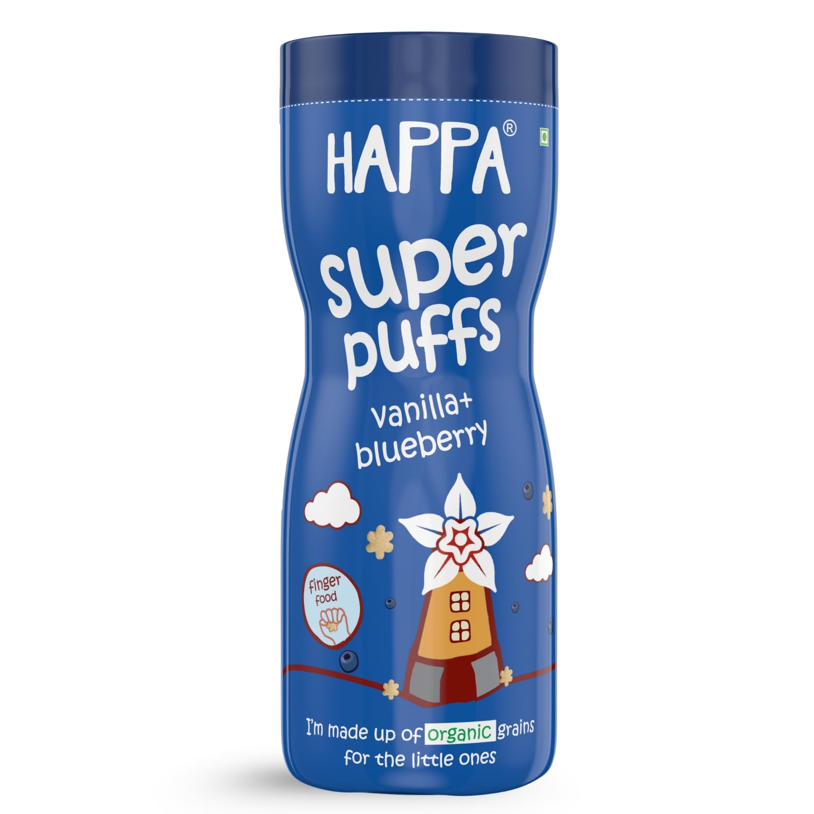 Organic Multigrain Strawberry & Banana Melts Super Puffs (Healthy Organic Snack for Little One, 8 Months+) Pack of 1 (40 G, Vanilla & Blueberry)